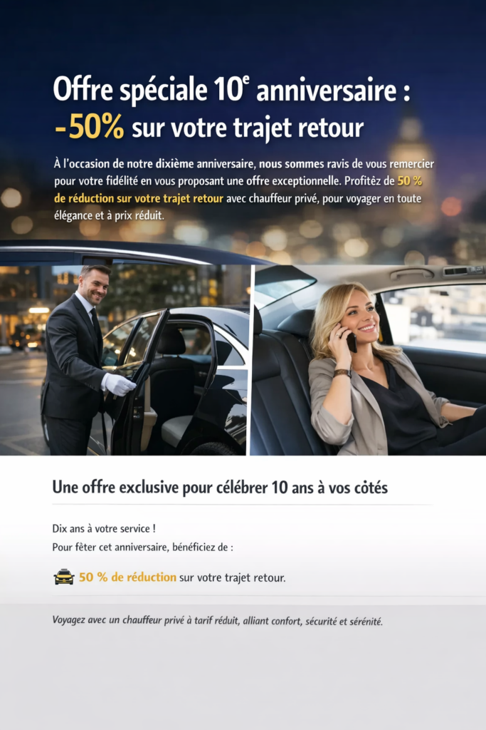 offre anniversaire private driver 83